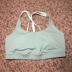 Lululemon Mint Green Strappy Padded Sports Bra Size 8